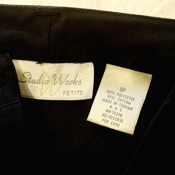 Studio Works Navy Blue Casual Pants Size 8P - Picture 5 of 8